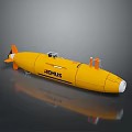 Yellow REMUS Autonomous Underwater Vehicle Featuring Technical Equipment And Structure 3d model