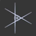 Modern White Ceiling Light With Sleek Crossed Bars Design For Home