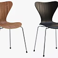 Modern Leisure Chairs With White Seat Backrest Black Brown Accents And Silver Metal Legs