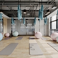 Modern Yoga Room 3d model