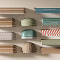 Different Styles of Colorful Awnings with Striped and Curved Designs for Restaurants and Stores