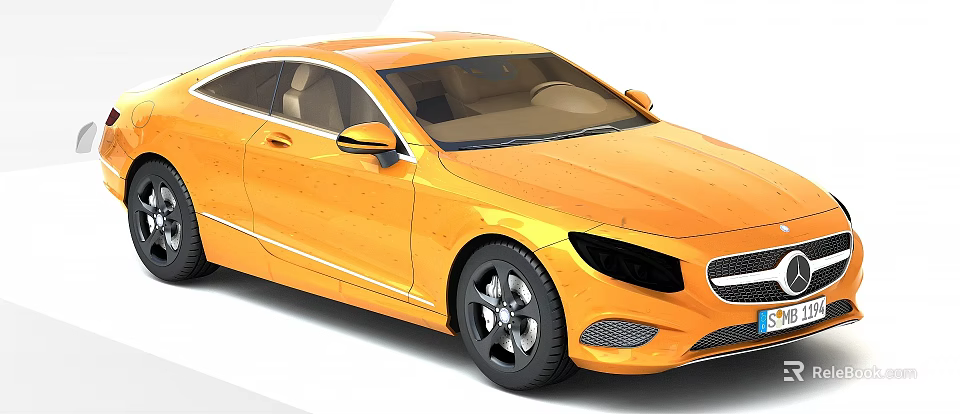 Technology Exhibition Hall Showcasing Orange Sports Car With Modern Design And Futuristic Features 3d model 
