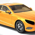 Technology Exhibition Hall Showcasing Orange Sports Car With Modern Design And Futuristic Features