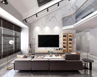 Modern Guest Restaurant Hong Kong-style Living Room 3d model