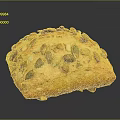 Artisan Whole Grain Bread Topped With Pumpkin Seeds And Almond Slices Golden Crust