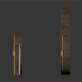 Textured Wooden Circular And Curved Scene Components With Decorative Details