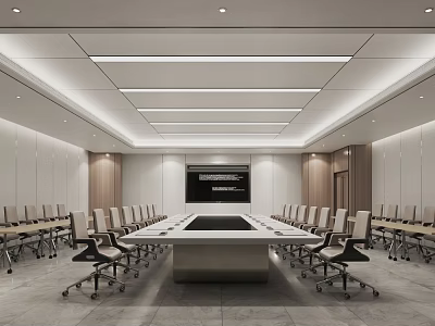 Modern Conference Room 3d model