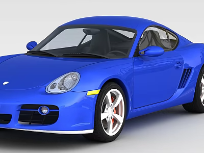 Modern Blue Sports Car With Sleek Design Black Windows And Silver Alloy Wheels 3d model