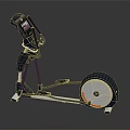 Elliptical Trainer Fitness Equipment With Digital Display Sturdy Frame And Modern Design