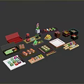 Traditional Japanese Food Dishes Including Sushi Served in Decorative Boxes With Chopsticks