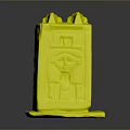 Ancient Stone Carved Structure Featuring Hieroglyphic Symbols And Relief Designs On Base 3d model
