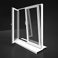 Casement Windows In Various Styles With White Frames And Modern Design 3d model