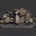 Arbor Wood Stacked Firewood Logs For Fireplace With Natural Brown Gray Red Tones