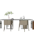 Modern Dining Table and Chair Combination Dining Table and Chair 3d model