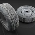 Car Tires With Tread Pattern And Steel Rim Wheel