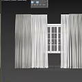 Layered Curtains With White Sheer Panels And Gray Textured Drapes For Modern Window Interior