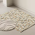 Modern Carpet Combination Memphis Carpet Antique Carpet Colorful Carpet Square Carpet Round Carpet 3d model