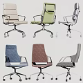 Modern Office Chairs With Ergonomic Design Multiple Colors And Swivel Base