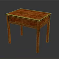 Wooden Table With Drawer And Wood Grain Surface Four Legs Simple Design For Home Furniture