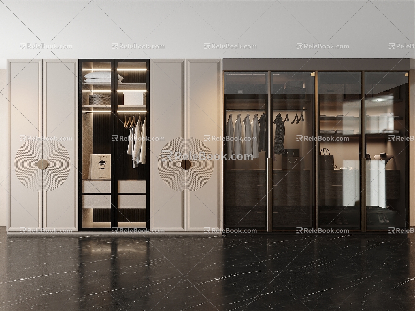 Light Luxury Wardrobe 3d model