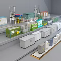 Distribution box distribution box facade decoration 3d model
