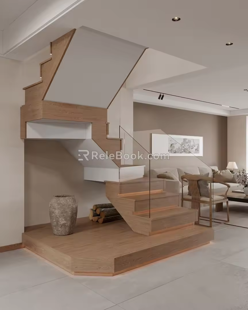 Modern Staircase Stairs 3d model