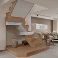 Modern Staircase Stairs 3d model