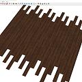 I-shaped wood floor wood grain brick dark walnut floor oak matte 3d model