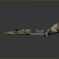 Realistic Military Airplane Model With Camouflage Paint And Detailed Aerodynamic Design