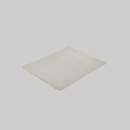 Square Rug Ivory Soft Textured for Living Room Elegant Home Decor