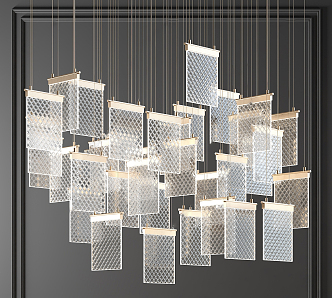 Modern chandelier 3d model