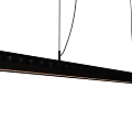 Modern Pendant Lights Long Rectangular Design with Sleek Metal Frame and Geometric Pattern 3d model