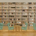 Book Art In Spacious Bookstore With Shelves And Displays