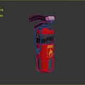 Red and Black Portable Fire Extinguisher with Handle for Home Safety