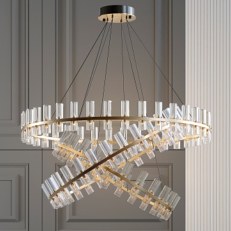 Light Luxury Crystal Chandelier 3d model