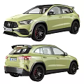 Light Green Mercedes AMG SUV With Sporty Design Black Wheels And Red Brake Calipers