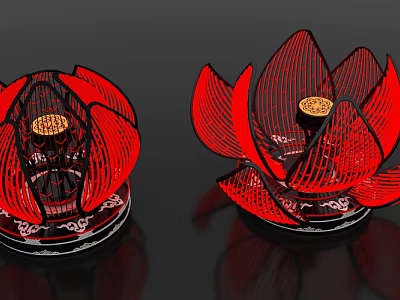 New Chinese Decorations Lotus 3d model New Chinese Decorations Lotus 3d model