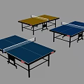 Sports Equipment Ping Pong Tables Blue And Yellow With Wheels For Indoor Play