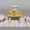 Modern Children's Table and Chair Children's Table and Chair Combination 3d model