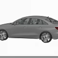 Modern Silver Sedan Car With Sleek Body Design And Four Door Style