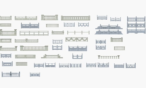 New Chinese Railing 3d model