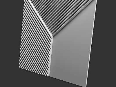 Modern Wall Design With Diagonal Stripes And Geometric Textured Patterns 3d model