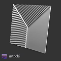 Modern Wall Design With Diagonal Stripes And Geometric Textured Patterns