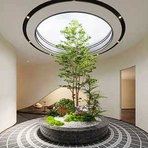 Patio Courtyard View 3d model