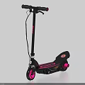 Black And Pink Kids Bicycle With Handlebar Pedal And Stylish Pink Wheels