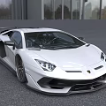 High Performance White Lamborghini Sports Car With Sleek Design And Rear Spoiler