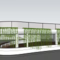 Lush Green Vines Covering Modern Building Exterior With Curved Design And Open Balcony