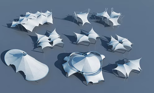 Modern Tensioned Membrane 3d model