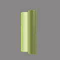 Modern Cylindrical Wall Lamps in White and Dark Brown Illuminated on Beige Wall