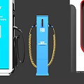 VCLAT And Tesla Electric Vehicle Charging Stations With Smart Display And Cables